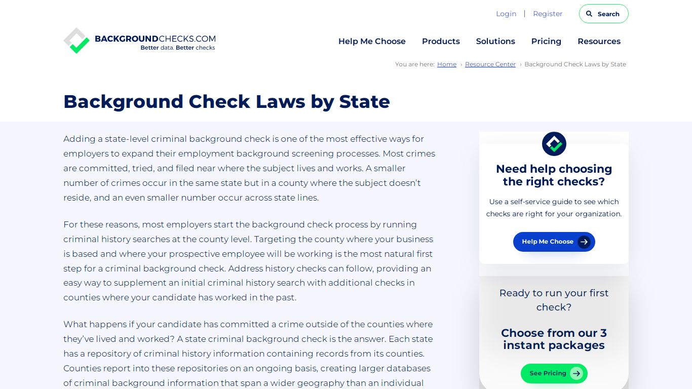 Background Check Laws by State